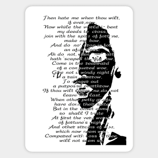 Shakespeare's Sonnet and the silhouette of a girl Sticker